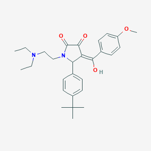molecular formula C28H36N2O4 B265372 5-(4-tert-butylphenyl)-1-[2-(diethylamino)ethyl]-3-hydroxy-4-(4-methoxybenzoyl)-1,5-dihydro-2H-pyrrol-2-one 