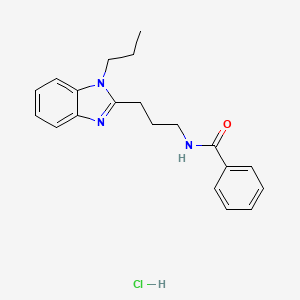 molecular formula C20H24ClN3O B2653723 N-(3-(1-propyl-1H-benzo[d]imidazol-2-yl)propyl)benzamide hydrochloride CAS No. 1215726-86-5