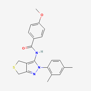 molecular formula C21H21N3O2S B2653724 N-(2-(2,4-二甲苯基)-4,6-二氢-2H-噻吩并[3,4-c]吡唑-3-基)-4-甲氧基苯甲酰胺 CAS No. 361172-07-8