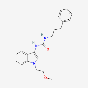 molecular formula C21H25N3O2 B2653726 1-(1-(2-methoxyethyl)-1H-indol-3-yl)-3-(3-phenylpropyl)urea CAS No. 941902-49-4