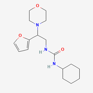 molecular formula C17H27N3O3 B2653727 1-环己基-3-(2-(呋喃-2-基)-2-吗啉乙基)脲 CAS No. 1210807-14-9