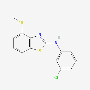 molecular formula C14H11ClN2S2 B2653733 N-(3-氯苯基)-4-(甲硫基)苯并[d]噻唑-2-胺 CAS No. 890958-21-1