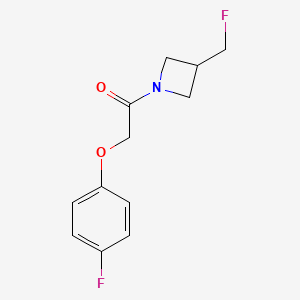 molecular formula C12H13F2NO2 B2653736 1-(3-(Fluoromethyl)azetidin-1-yl)-2-(4-fluorophenoxy)ethanone CAS No. 2034559-63-0