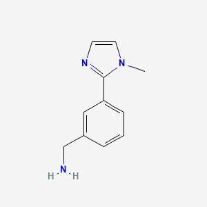 molecular formula C11H13N3 B2653748 [3-(1-methyl-1H-imidazol-2-yl)phenyl]methanamine CAS No. 1340222-63-0