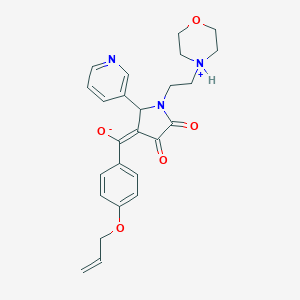 molecular formula C25H27N3O5 B265376 (E)-[1-(2-morpholin-4-ium-4-ylethyl)-4,5-dioxo-2-pyridin-3-ylpyrrolidin-3-ylidene]-(4-prop-2-enoxyphenyl)methanolate 