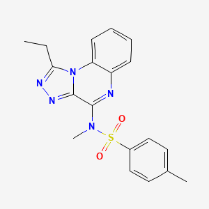 molecular formula C19H19N5O2S B2653767 N-(1-乙基-[1,2,4]三唑并[4,3-a]喹喔啉-4-基)-N,4-二甲基苯磺酰胺 CAS No. 896821-70-8