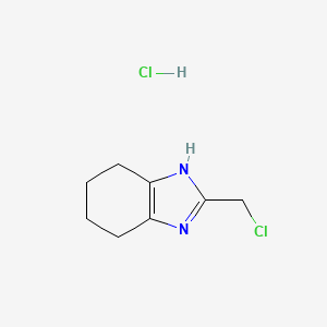 molecular formula C8H12Cl2N2 B2653768 2-(chloromethyl)-4,5,6,7-tetrahydro-1H-benzimidazole hydrochloride CAS No. 116269-41-1