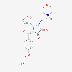 (E)-[2-(furan-2-yl)-1-(2-morpholin-4-ium-4-ylethyl)-4,5-dioxopyrrolidin-3-ylidene]-(4-prop-2-enoxyphenyl)methanolate