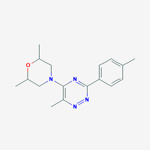 molecular formula C17H22N4O B2653770 5-(2,6-Dimethylmorpholino)-6-methyl-3-(4-methylphenyl)-1,2,4-triazine CAS No. 478260-74-1