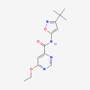 molecular formula C14H18N4O3 B2653776 N-(3-(叔丁基)异恶唑-5-基)-6-乙氧基嘧啶-4-甲酰胺 CAS No. 2034227-87-5