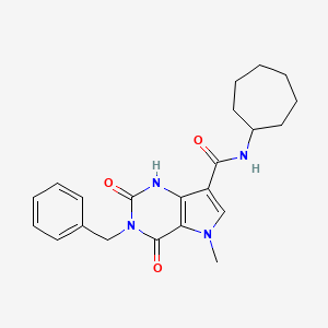 3-benzyl-N-cycloheptyl-5-methyl-2,4-dioxo-2,3,4,5-tetrahydro-1H-pyrrolo[3,2-d]pyrimidine-7-carboxamide