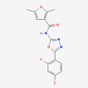 N-(5-(2,4-difluorophenyl)-1,3,4-oxadiazol-2-yl)-2,5-dimethylfuran-3-carboxamide