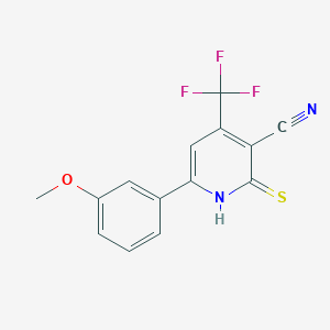 6-(3-Methoxyphenyl)-2-thioxo-4-(trifluoromethyl)-1,2-dihydro-3-pyridinecarbonitrile