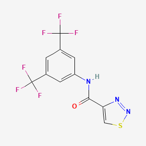 molecular formula C11H5F6N3OS B2653803 N-[3,5-bis(trifluoromethyl)phenyl]-1,2,3-thiadiazole-4-carboxamide CAS No. 252949-83-0