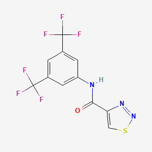 molecular formula C11H5F6N3OS B2653803 N-[3,5-双(三氟甲基)苯基]-1,2,3-噻二唑-4-甲酰胺 CAS No. 252949-83-0