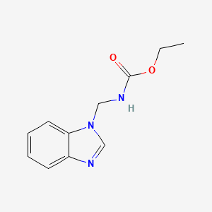 molecular formula C11H13N3O2 B2653805 Ethyl N-(1H-1,3-benzodiazol-1-ylmethyl)carbamate CAS No. 300394-72-3