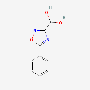 molecular formula C9H8N2O3 B2653819 (5-Phenyl-1,2,4-oxadiazol-3-yl)methanediol CAS No. 73217-63-7