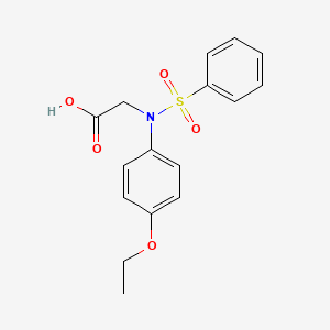 molecular formula C16H17NO5S B2653826 N-(4-ethoxyphenyl)-N-(phenylsulfonyl)glycine CAS No. 332418-67-4