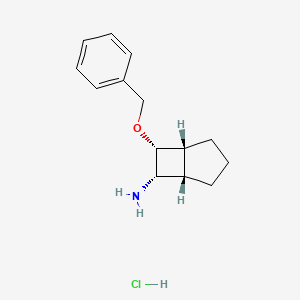 molecular formula C14H20ClNO B2653833 (1R,5S,6S,7R)-7-Phenylmethoxybicyclo[3.2.0]heptan-6-amine;hydrochloride CAS No. 2287239-22-7