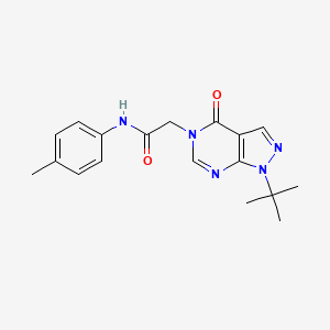 molecular formula C18H21N5O2 B2653842 2-(1-叔丁基-4-氧代吡唑并[3,4-d]嘧啶-5-基)-N-(4-甲苯基)乙酰胺 CAS No. 863447-66-9