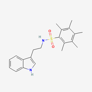 molecular formula C21H26N2O2S B2653852 N-[2-(1H-吲哚-3-基)乙基]-2,3,4,5,6-五甲基苯磺酰胺 CAS No. 661475-56-5