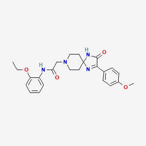 molecular formula C24H28N4O4 B2653860 N-(2-ethoxyphenyl)-2-[2-(4-methoxyphenyl)-3-oxo-1,4,8-triazaspiro[4.5]dec-1-en-8-yl]acetamide CAS No. 932292-19-8