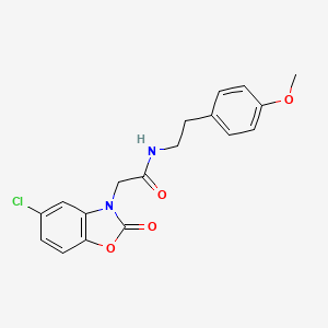 molecular formula C18H17ClN2O4 B2653861 2-(5-chloro-2-oxobenzo[d]oxazol-3(2H)-yl)-N-(4-methoxyphenethyl)acetamide CAS No. 902254-85-7