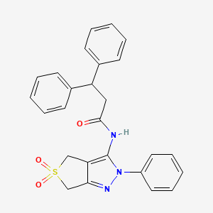 N-(5,5-dioxido-2-phenyl-4,6-dihydro-2H-thieno[3,4-c]pyrazol-3-yl)-3,3-diphenylpropanamide