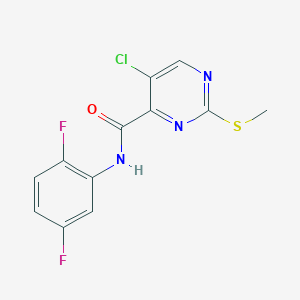 molecular formula C12H8ClF2N3OS B2653877 5-氯-N-(2,5-二氟苯基)-2-甲硫基嘧啶-4-甲酰胺 CAS No. 898646-77-0
