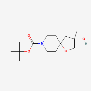 molecular formula C14H25NO4 B2653878 叔丁基3-羟基-3-甲基-1-氧杂-8-氮杂螺[4.5]癸烷-8-羧酸酯 CAS No. 2055840-78-1
