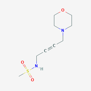 molecular formula C9H16N2O3S B2653880 N-(4-吗啉丁-2-炔-1-基)甲磺酰胺 CAS No. 1396815-84-1