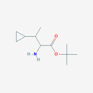 molecular formula C11H21NO2 B2653893 Tert-butyl 2-amino-3-cyclopropylbutanoate CAS No. 2248256-85-9