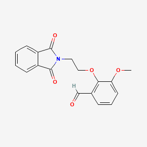 molecular formula C18H15NO5 B2653894 2-[2-(1,3-Dioxoisoindol-2-yl)ethoxy]-3-methoxybenzaldehyde CAS No. 847241-93-4
