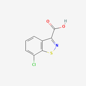 molecular formula C8H4ClNO2S B2653895 1,2-Benzisothiazole-3-carboxylic acid, 7-chloro- CAS No. 50789-17-8