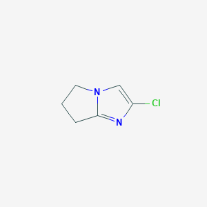 molecular formula C6H7ClN2 B2653903 2-chloro-6,7-dihydro-5H-pyrrolo[1,2-a]imidazole CAS No. 91417-91-3