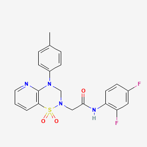 N-(2,4-difluorophenyl)-2-(1,1-dioxido-4-(p-tolyl)-3,4-dihydro-2H-pyrido[2,3-e][1,2,4]thiadiazin-2-yl)acetamide
