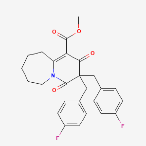 Methyl 3,3-bis(4-fluorobenzyl)-2,4-dioxo-2,3,4,6,7,8,9,10-octahydropyrido[1,2-a]azepine-1-carboxylate