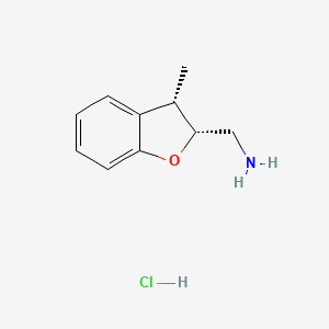 molecular formula C10H14ClNO B2653926 [(2R,3S)-3-methyl-2,3-dihydro-1-benzofuran-2-yl]methanamine hydrochloride CAS No. 2094461-29-5