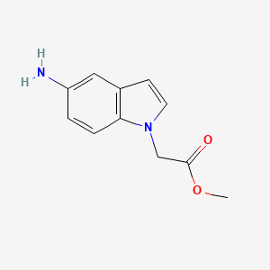 molecular formula C11H12N2O2 B2653927 methyl 2-(5-amino-1H-indol-1-yl)acetate CAS No. 1094646-15-7