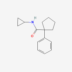 molecular formula C15H19NO B2653928 N-环丙基（苯基环戊基）甲酰胺 CAS No. 1023503-10-7