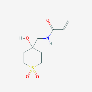 molecular formula C9H15NO4S B2653935 N-[(4-hydroxy-1,1-dioxo-1lambda6-thian-4-yl)methyl]prop-2-enamide CAS No. 2092824-92-3
