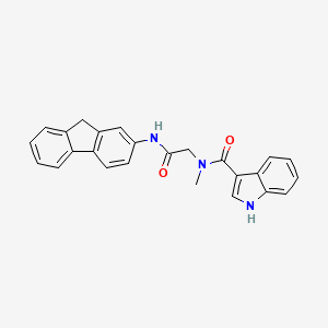 molecular formula C25H21N3O2 B2653942 N-(2-((9H-fluoren-2-yl)amino)-2-oxoethyl)-N-methyl-1H-indole-3-carboxamide CAS No. 1251696-63-5