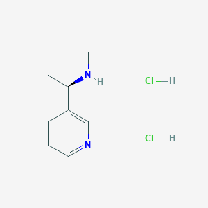molecular formula C8H14Cl2N2 B2653946 methyl[(1R)-1-(pyridin-3-yl)ethyl]amine dihydrochloride CAS No. 2219353-44-1