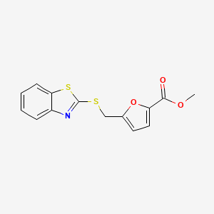 5-[(1,3-Benzothiazol-2-ylthio)methyl]-2-furancarboxylic acid methyl ester