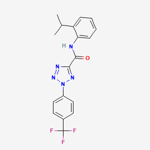 molecular formula C18H16F3N5O B2653958 N-(2-isopropylphenyl)-2-(4-(trifluoromethyl)phenyl)-2H-tetrazole-5-carboxamide CAS No. 1396844-63-5