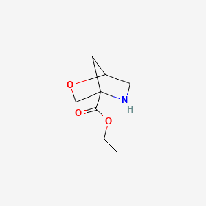molecular formula C8H13NO3 B2653963 Ethyl 2-oxa-5-azabicyclo[2.2.1]heptane-4-carboxylate CAS No. 2248261-49-4