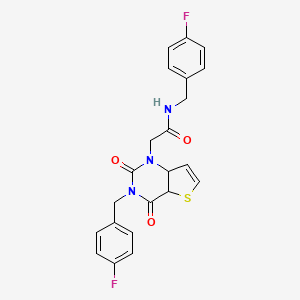 N-[(4-fluorophenyl)methyl]-2-{3-[(4-fluorophenyl)methyl]-2,4-dioxo-1H,2H,3H,4H-thieno[3,2-d]pyrimidin-1-yl}acetamide