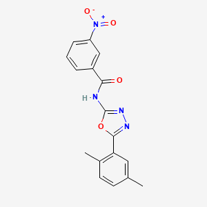 N-[5-(2,5-dimethylphenyl)-1,3,4-oxadiazol-2-yl]-3-nitrobenzamide