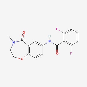 2,6-difluoro-N-(4-methyl-5-oxo-2,3,4,5-tetrahydrobenzo[f][1,4]oxazepin-7-yl)benzamide