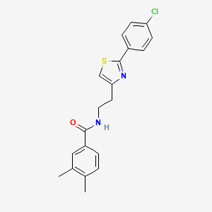 molecular formula C20H19ClN2OS B2653985 N-{2-[2-(4-chlorophenyl)-1,3-thiazol-4-yl]ethyl}-3,4-dimethylbenzamide CAS No. 895779-87-0